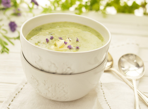 This recipe for Lavender Potato Soup is delicious.